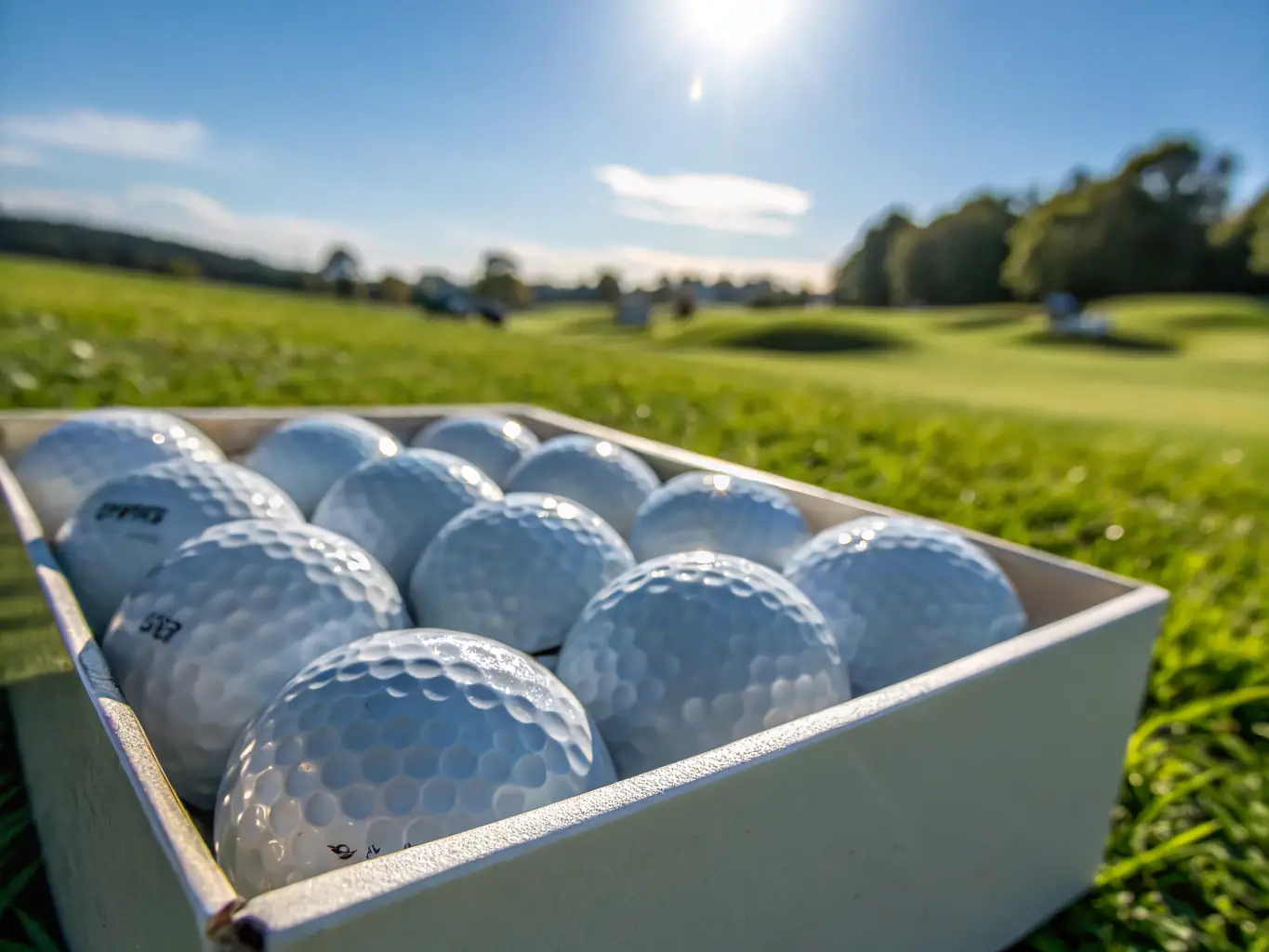 Custom OEM golf balls with precision logo printing by Nerpinper Golf