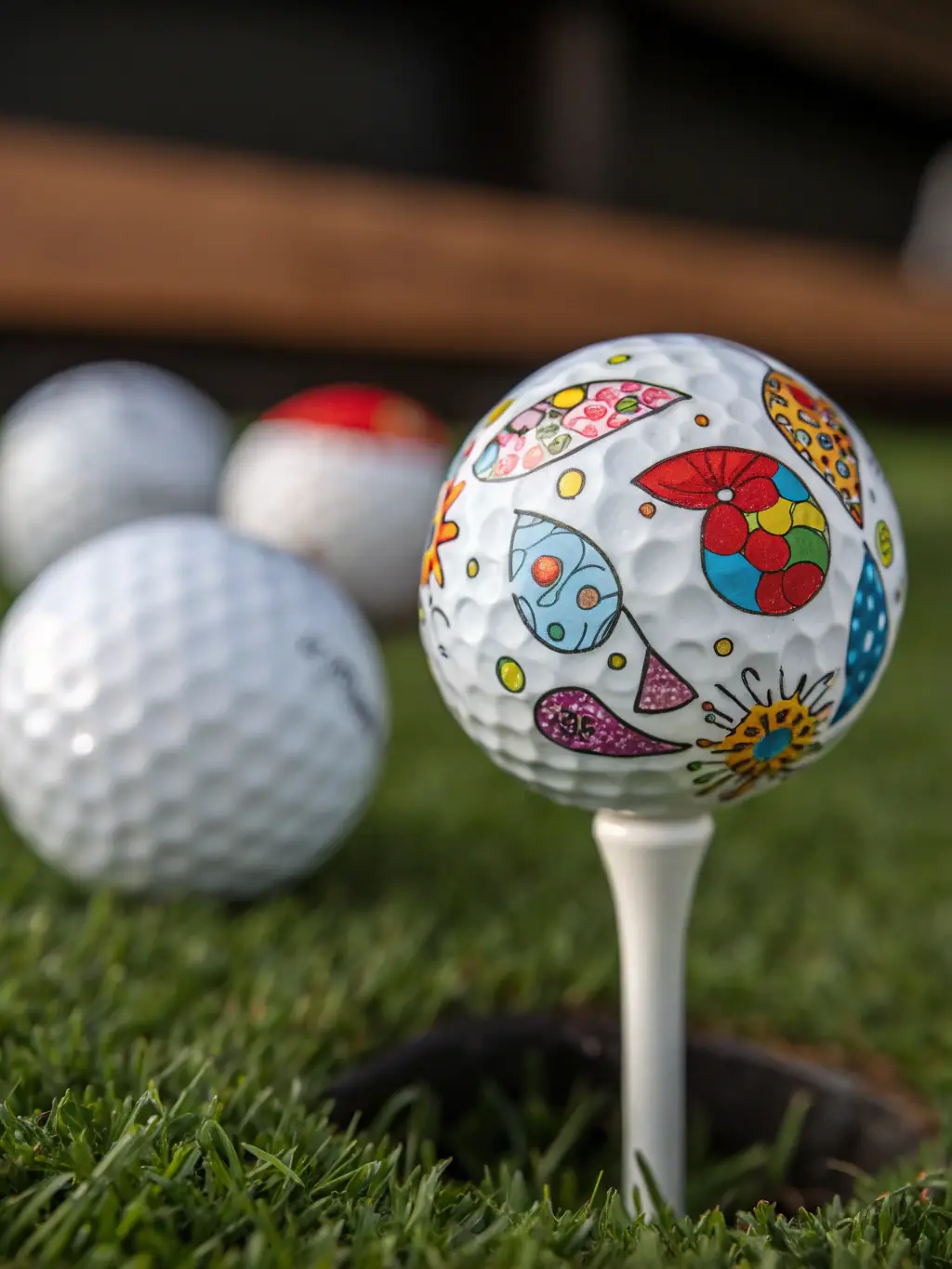 Custom OEM golf balls with precision logo printing by Nerpinper Golf